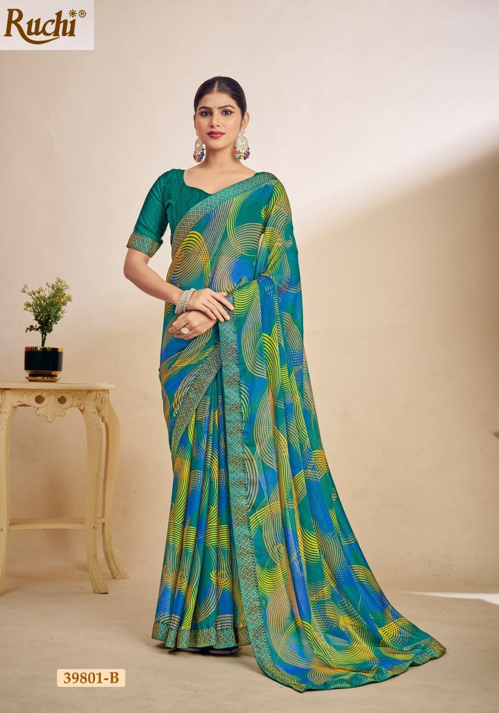 Simayaa Vol 29 Ruchi Chiffon Sarees Manufacturer India