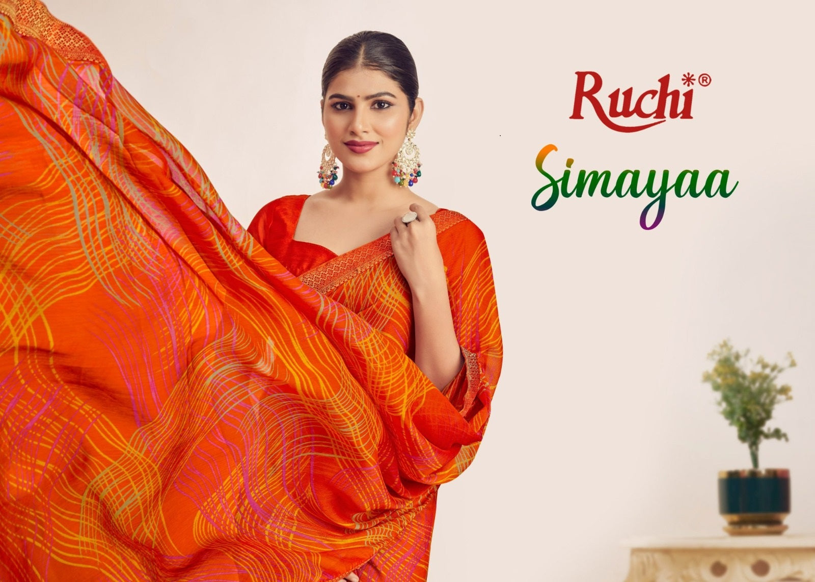 Simayaa Vol 29 Ruchi Chiffon Sarees Manufacturer India