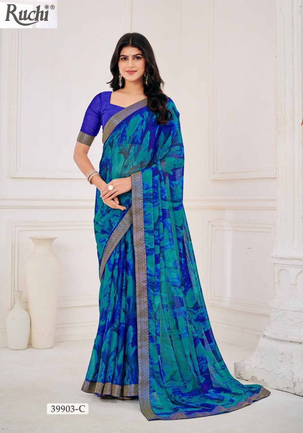 Simayaa Vol 30 Ruchi Chiffon Sarees Supplier India