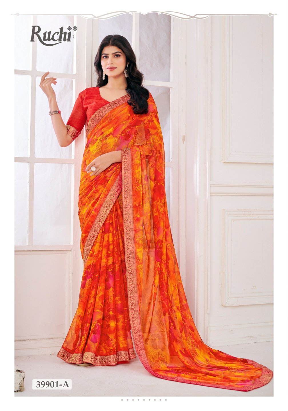 Simayaa Vol 30 Ruchi Chiffon Sarees Supplier India