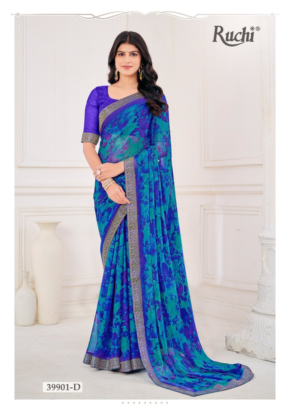 Simayaa Vol 30 Ruchi Chiffon Sarees Supplier India