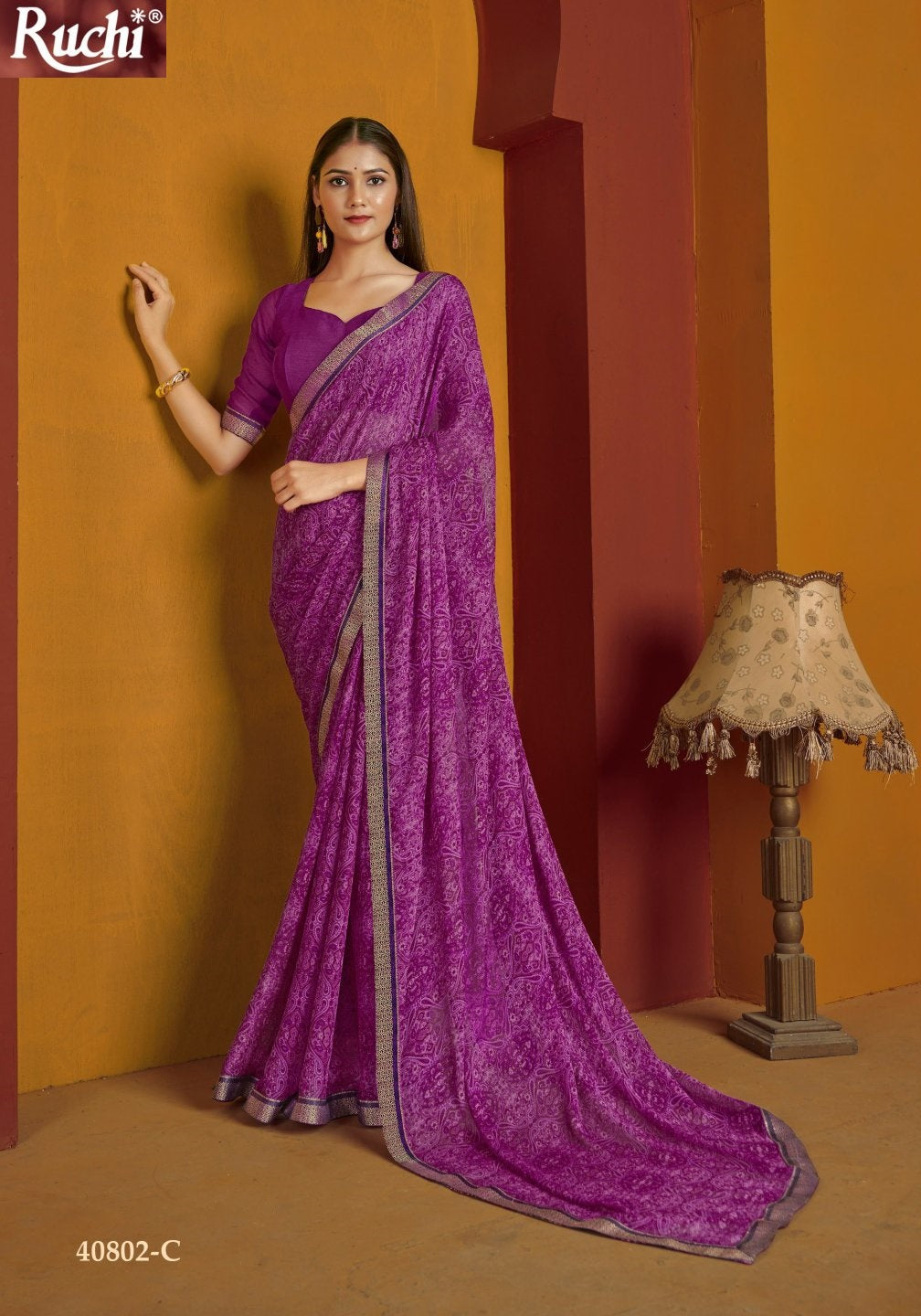 Simayaa Vol 32 Ruchi Chiffon Sarees Wholesale