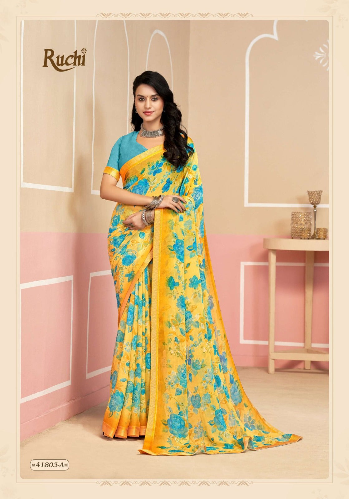 Simayaa Vol 33 Ruchi Chiffon Sarees Supplier