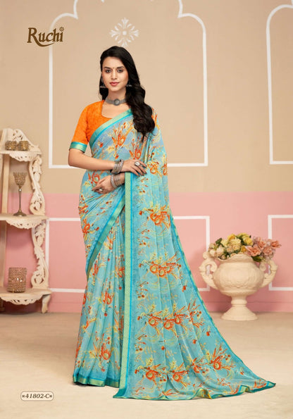 Simayaa Vol 33 Ruchi Chiffon Sarees Supplier