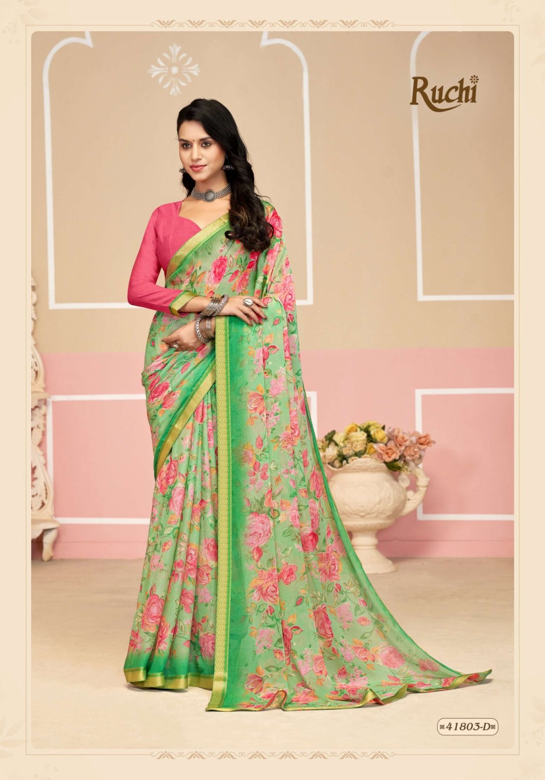Simayaa Vol 33 Ruchi Chiffon Sarees Supplier