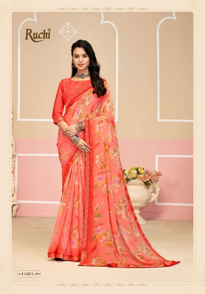 Simayaa Vol 33 Ruchi Chiffon Sarees Supplier