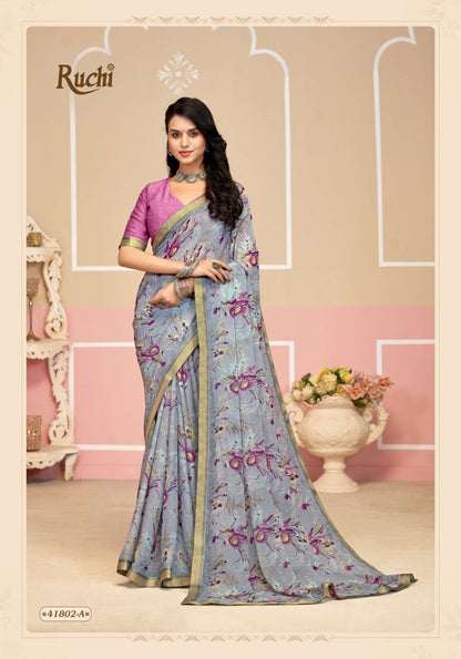 Simayaa Vol 33 Ruchi Chiffon Sarees Supplier