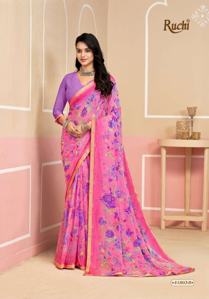 Simayaa Vol 33 Ruchi Chiffon Sarees Supplier