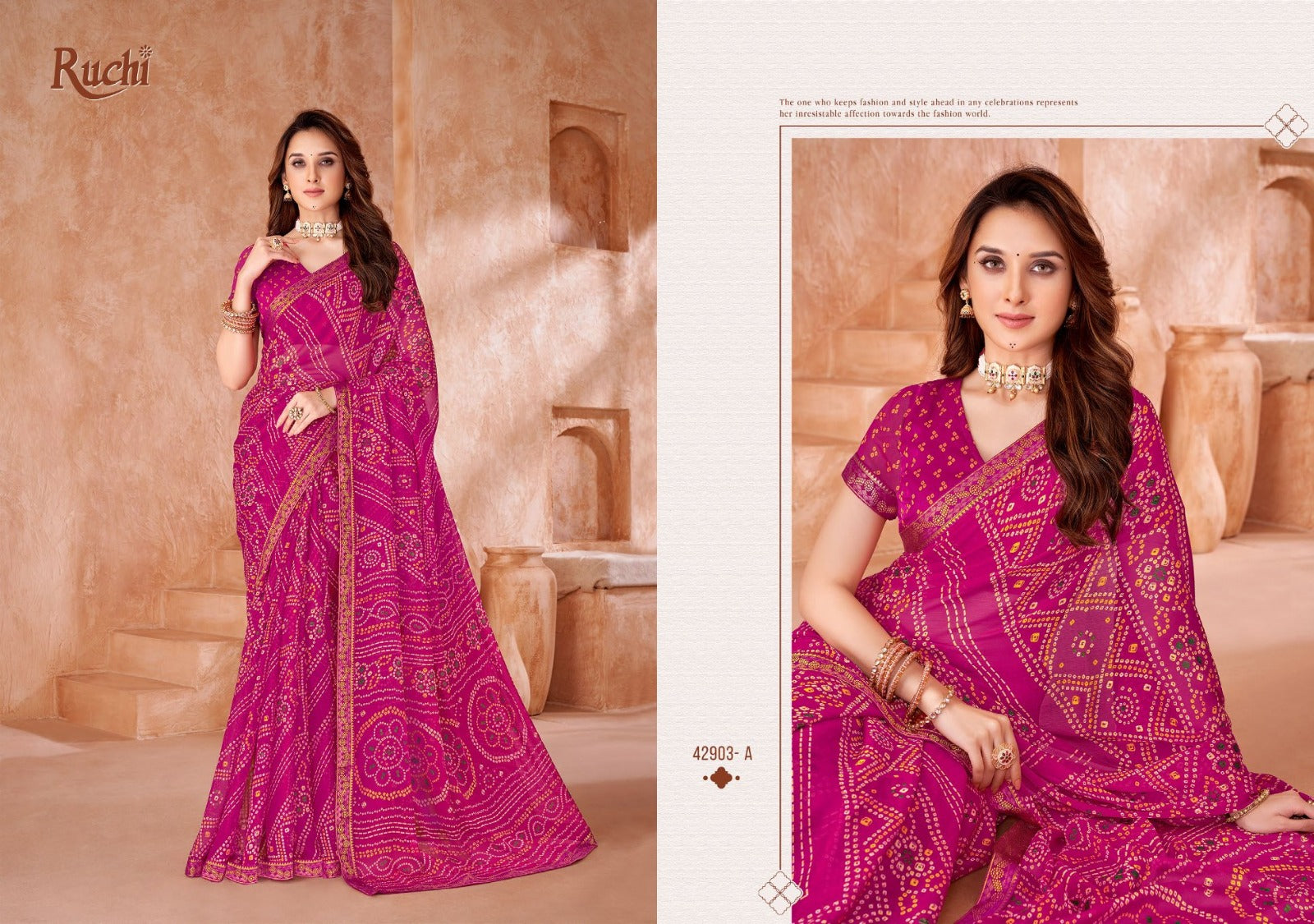 Simayaa Vol 35 Ruchi Chiffon Sarees Manufacturer