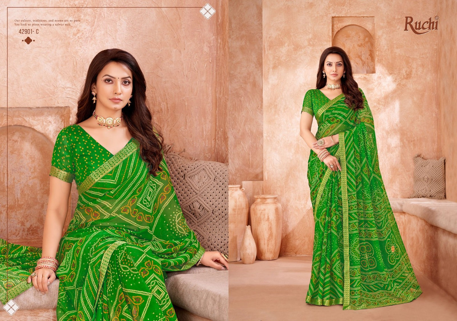 Simayaa Vol 35 Ruchi Chiffon Sarees Manufacturer