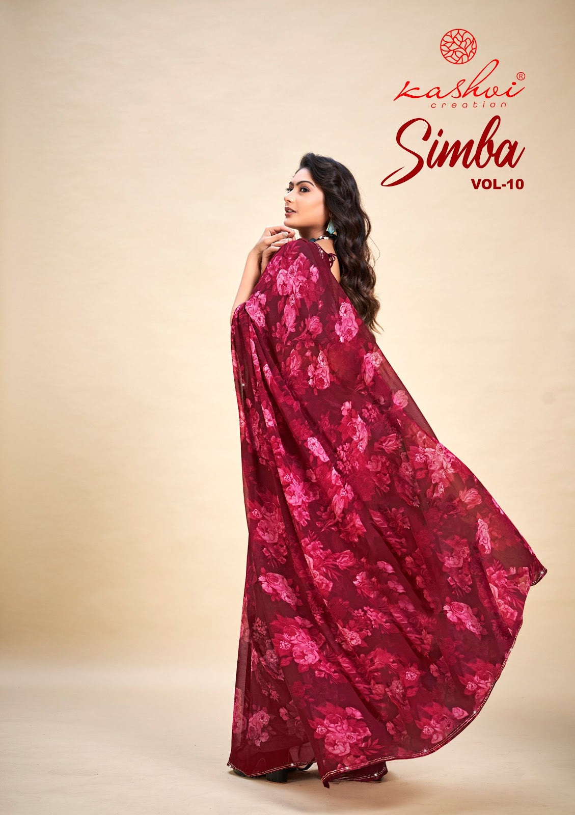 Simba Vol 10 Kashvi Creation Georgette Sarees Wholesaler Gujarat