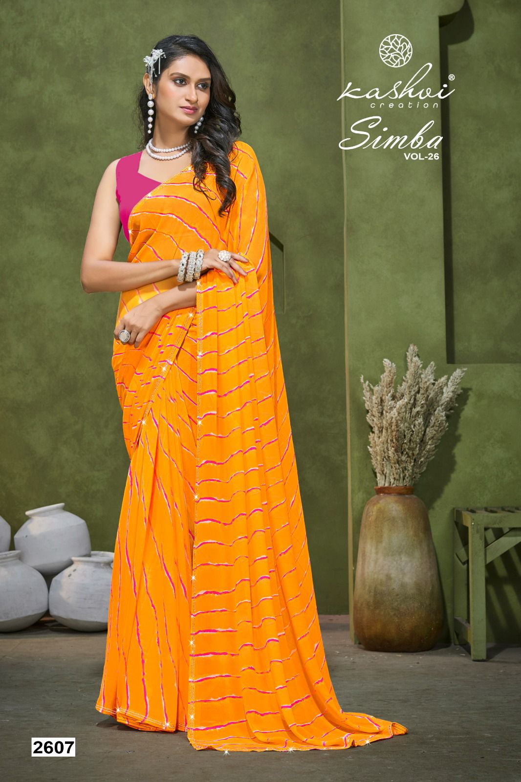 Simba Vol 26 Kashvi Creation Georgette Sarees Wholesale Price