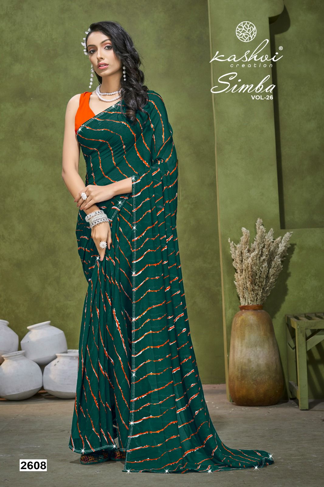 Simba Vol 26 Kashvi Creation Georgette Sarees Wholesale Price