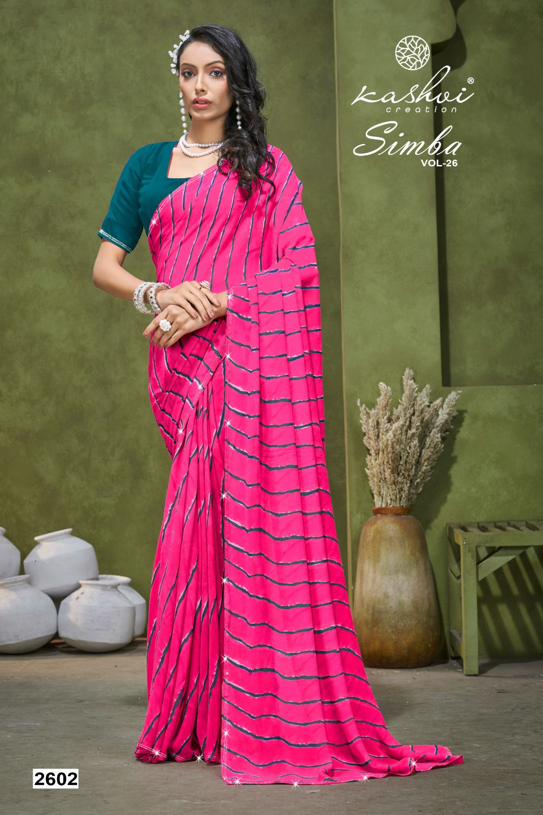Simba Vol 26 Kashvi Creation Georgette Sarees Wholesale Price