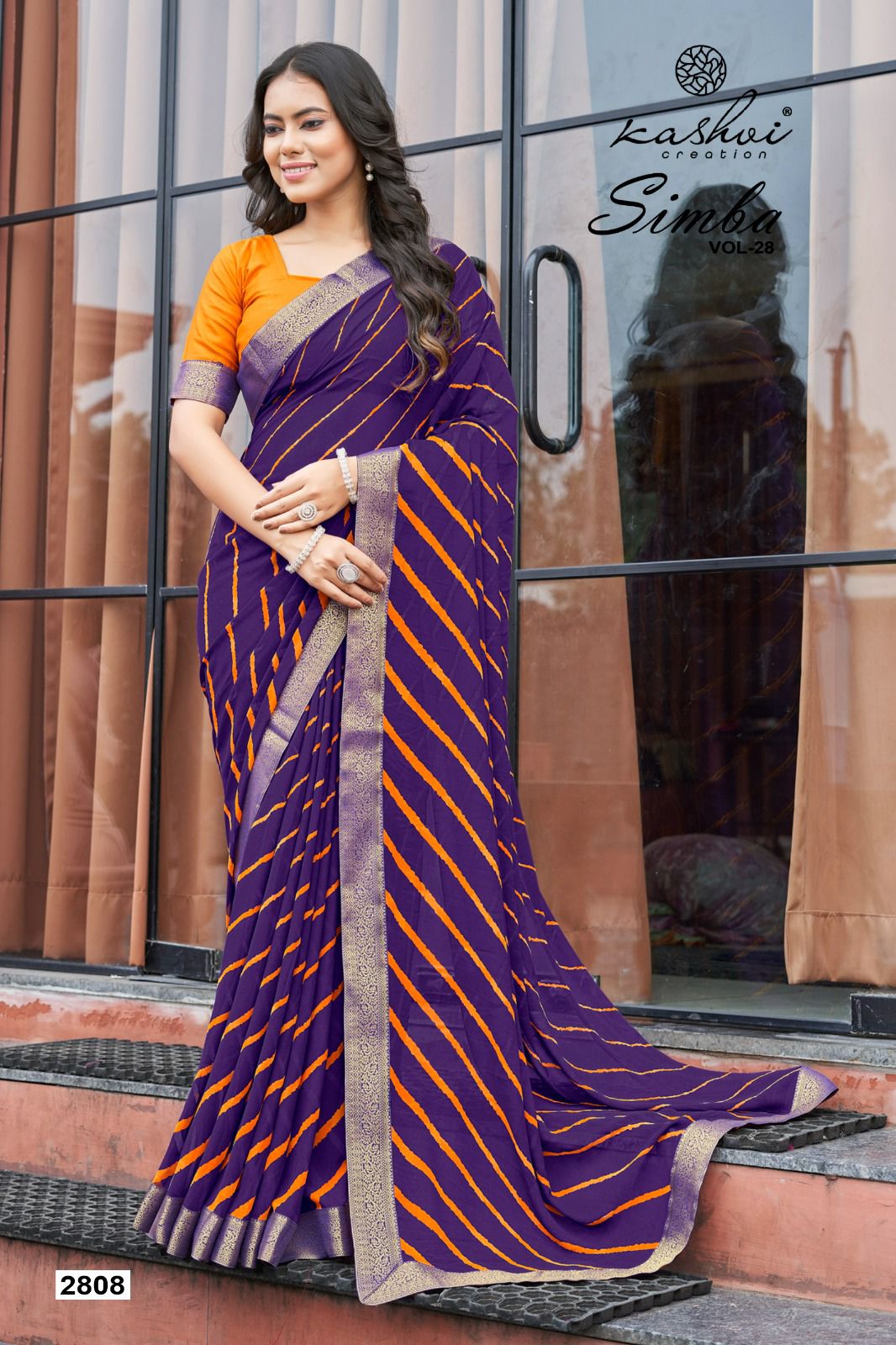 Simba Vol 28 Kashvi Creation Georgette Sarees Manufacturer India