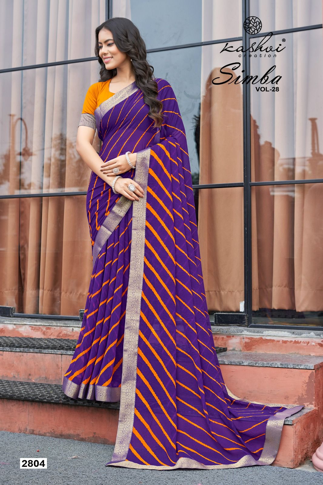 Simba Vol 28 Kashvi Creation Georgette Sarees Manufacturer India