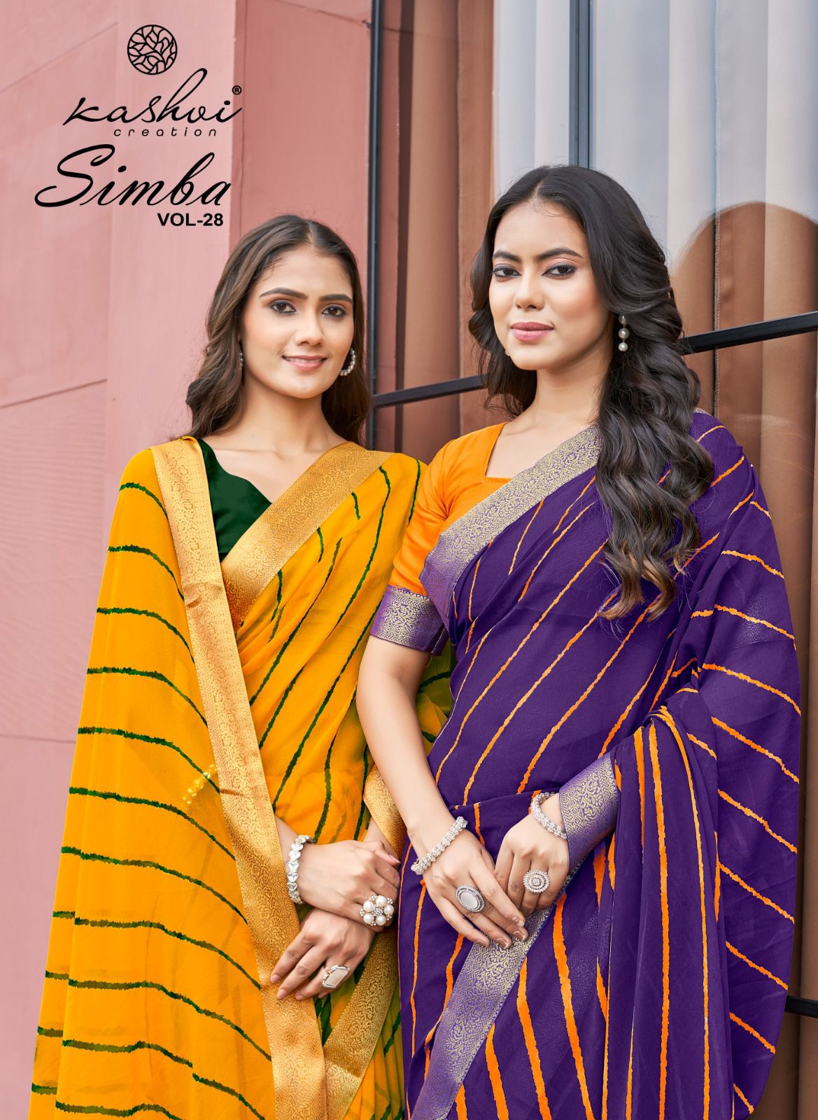 Simba Vol 28 Kashvi Creation Georgette Sarees Manufacturer India
