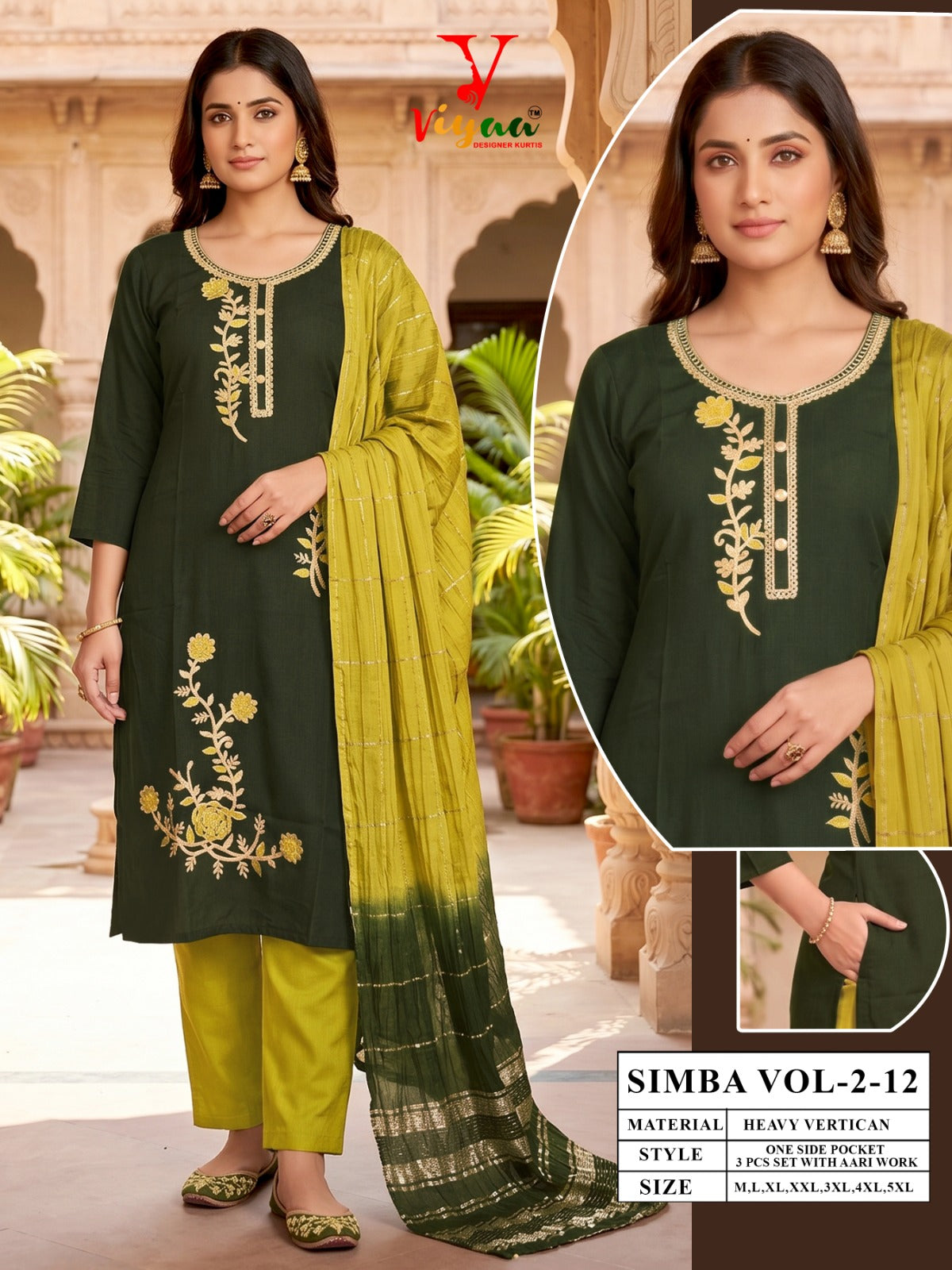 Simba Vol 2 Viyaa Vertican Readymade Pant Style Suits Supplier India