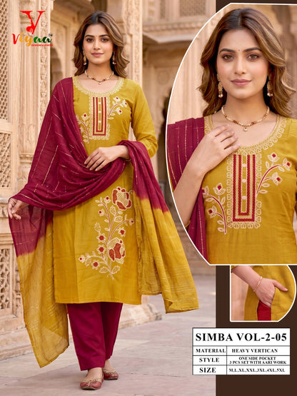 Simba Vol 2 Viyaa Vertican Readymade Pant Style Suits Supplier India