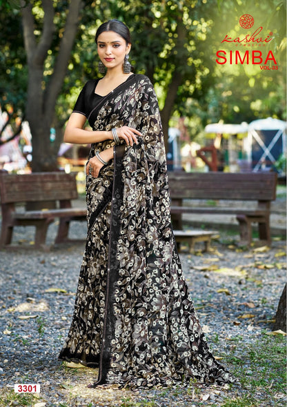 Simba Vol 33 Kashvi Creation Georgette Sarees Wholesale Price