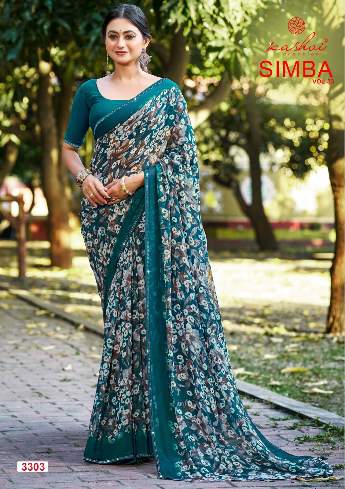 Simba Vol 33 Kashvi Creation Georgette Sarees Wholesale Price