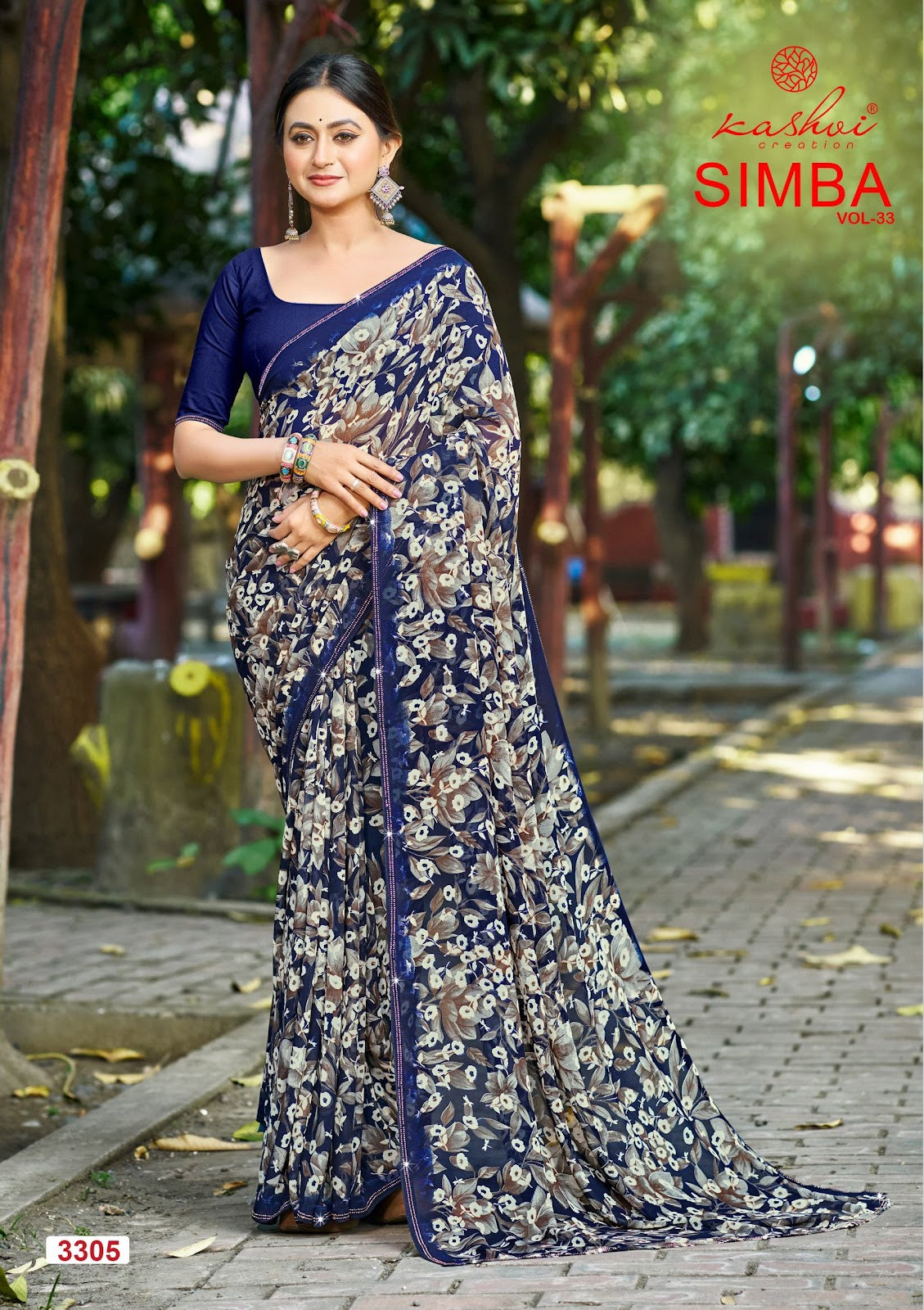 Simba Vol 33 Kashvi Creation Georgette Sarees Wholesale Price