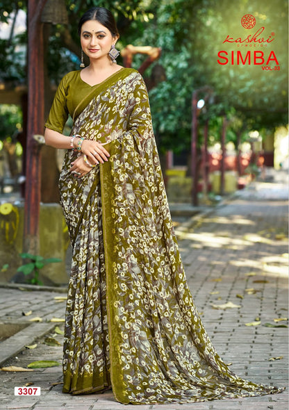 Simba Vol 33 Kashvi Creation Georgette Sarees Wholesale Price