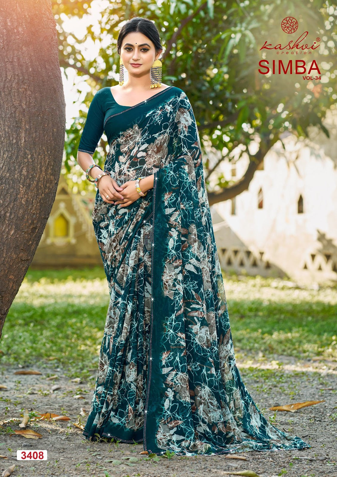 Simba Vol 34 Kashvi Creation Georgette Sarees Wholesaler India
