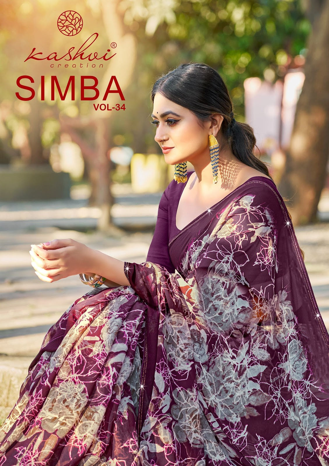 Simba Vol 34 Kashvi Creation Georgette Sarees Wholesaler India