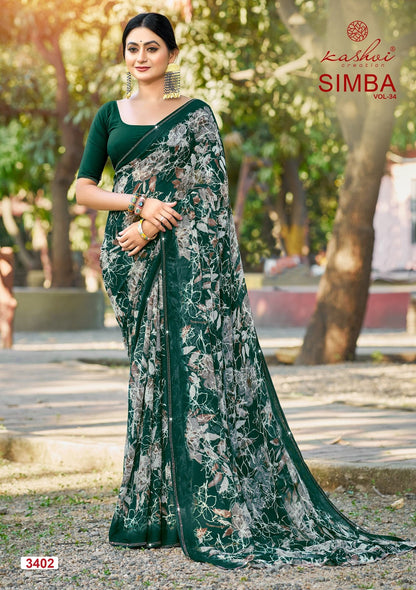 Simba Vol 34 Kashvi Creation Georgette Sarees Wholesaler India