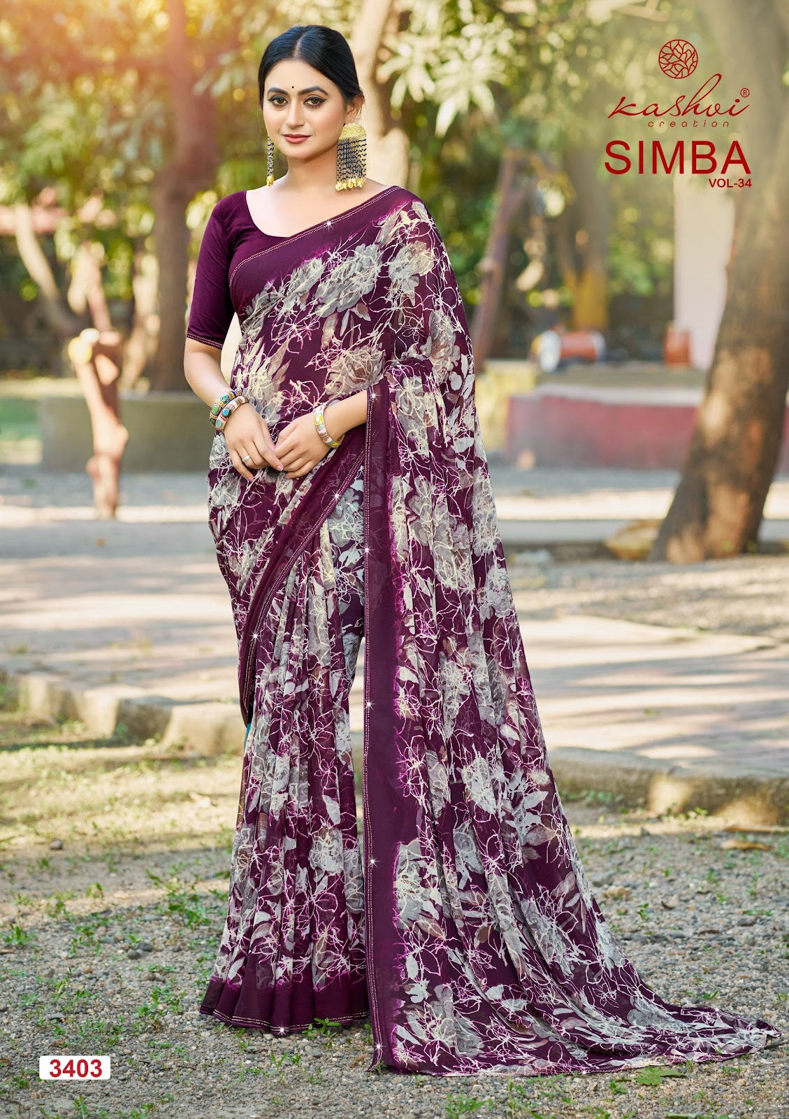 Simba Vol 34 Kashvi Creation Georgette Sarees Wholesaler India