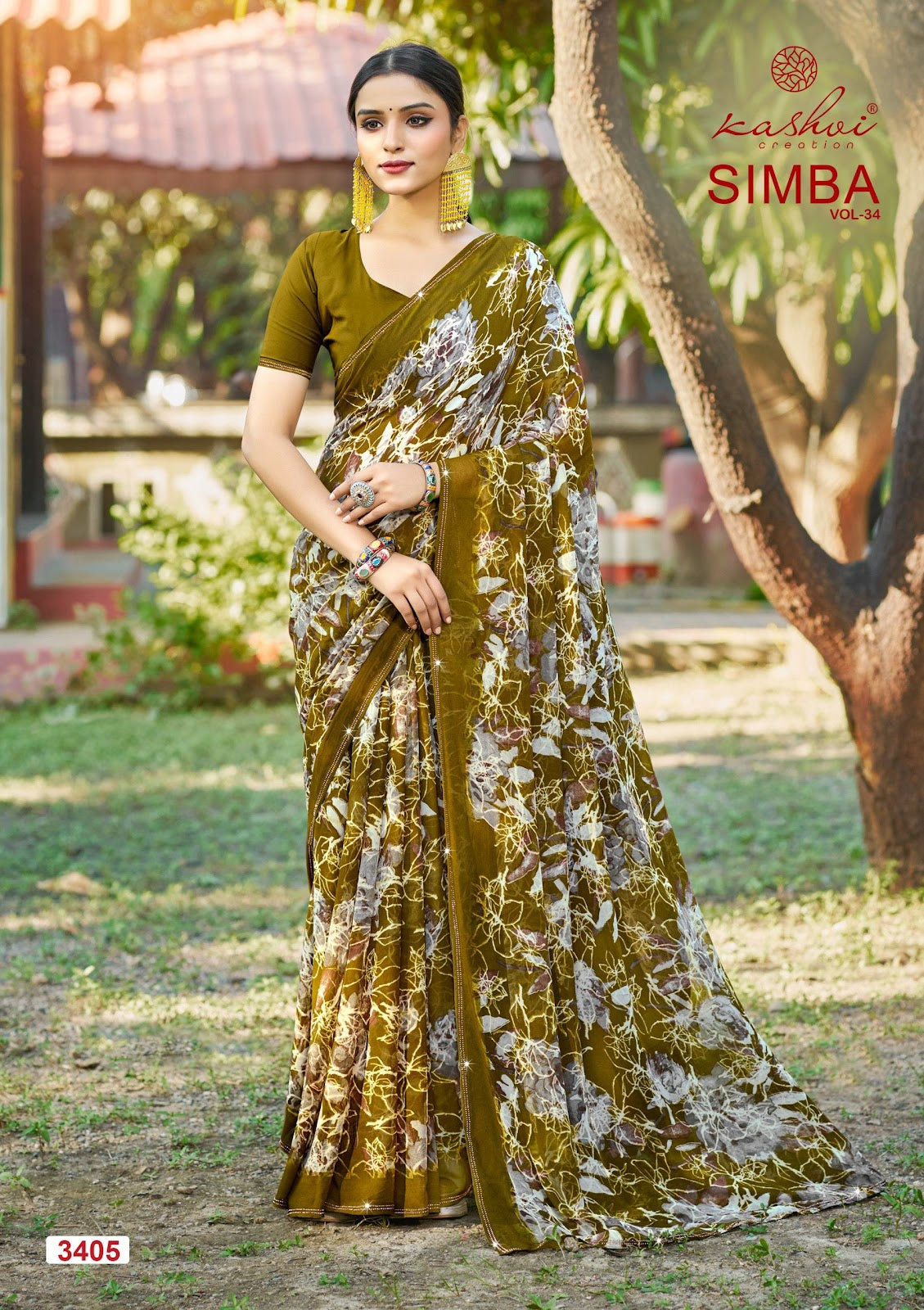 Simba Vol 34 Kashvi Creation Georgette Sarees Wholesaler India