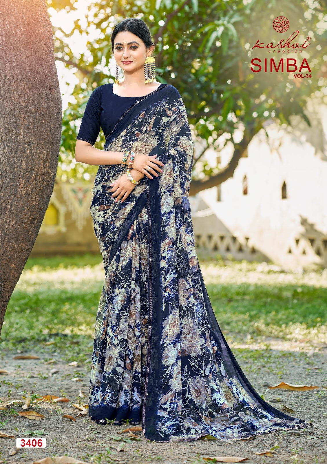 Simba Vol 34 Kashvi Creation Georgette Sarees Wholesaler India