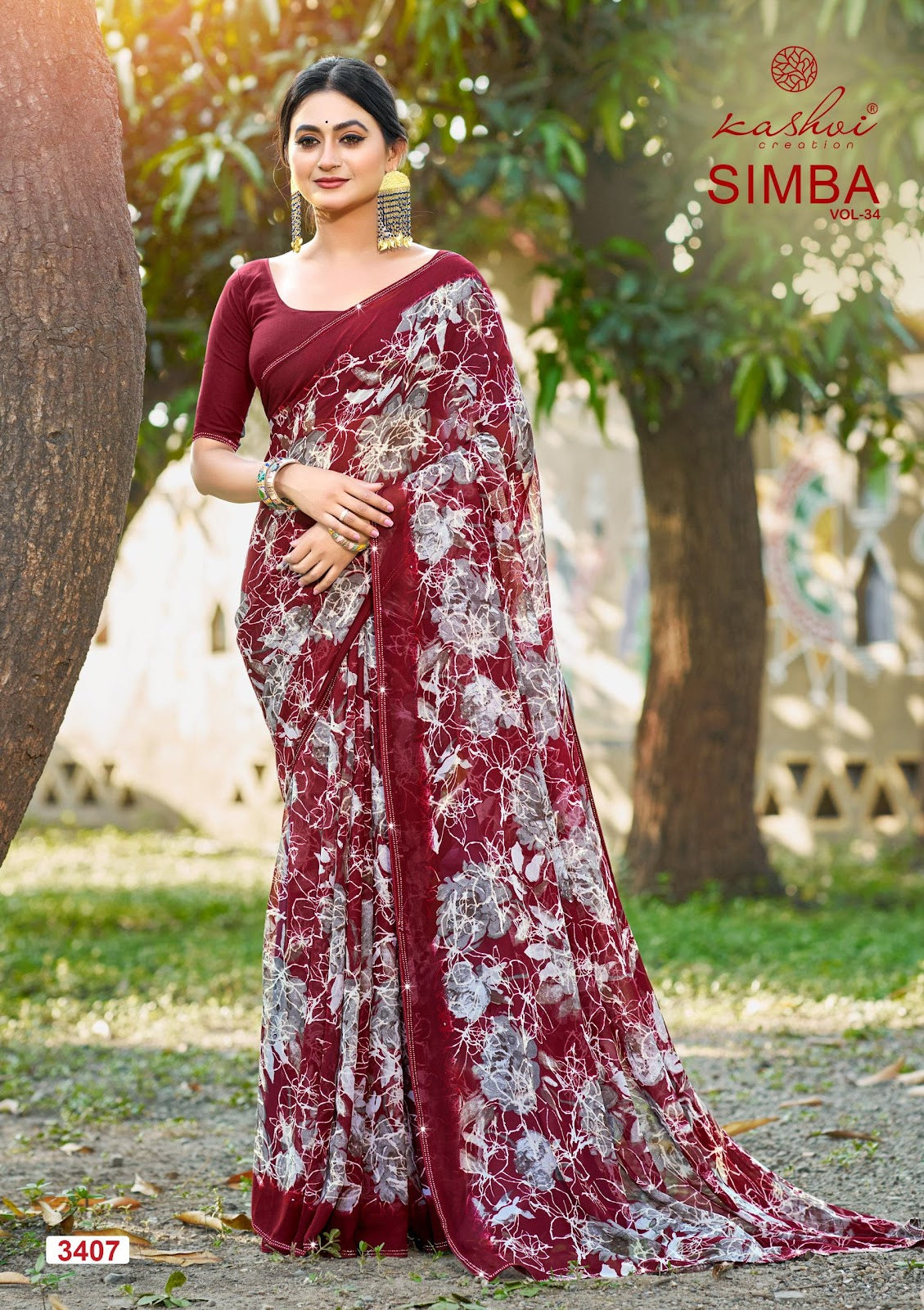 Simba Vol 34 Kashvi Creation Georgette Sarees Wholesaler India