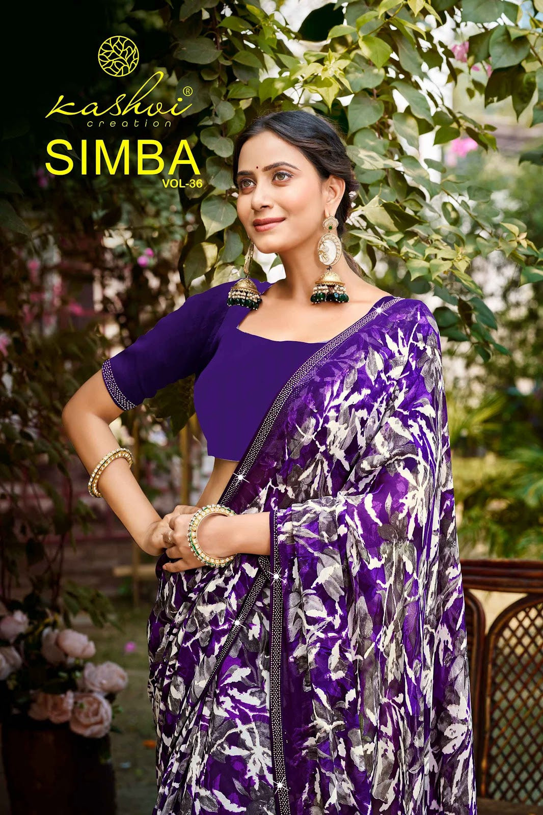 Simba Vol 36 Kashvi Creation Georgette Sarees Supplier Gujarat
