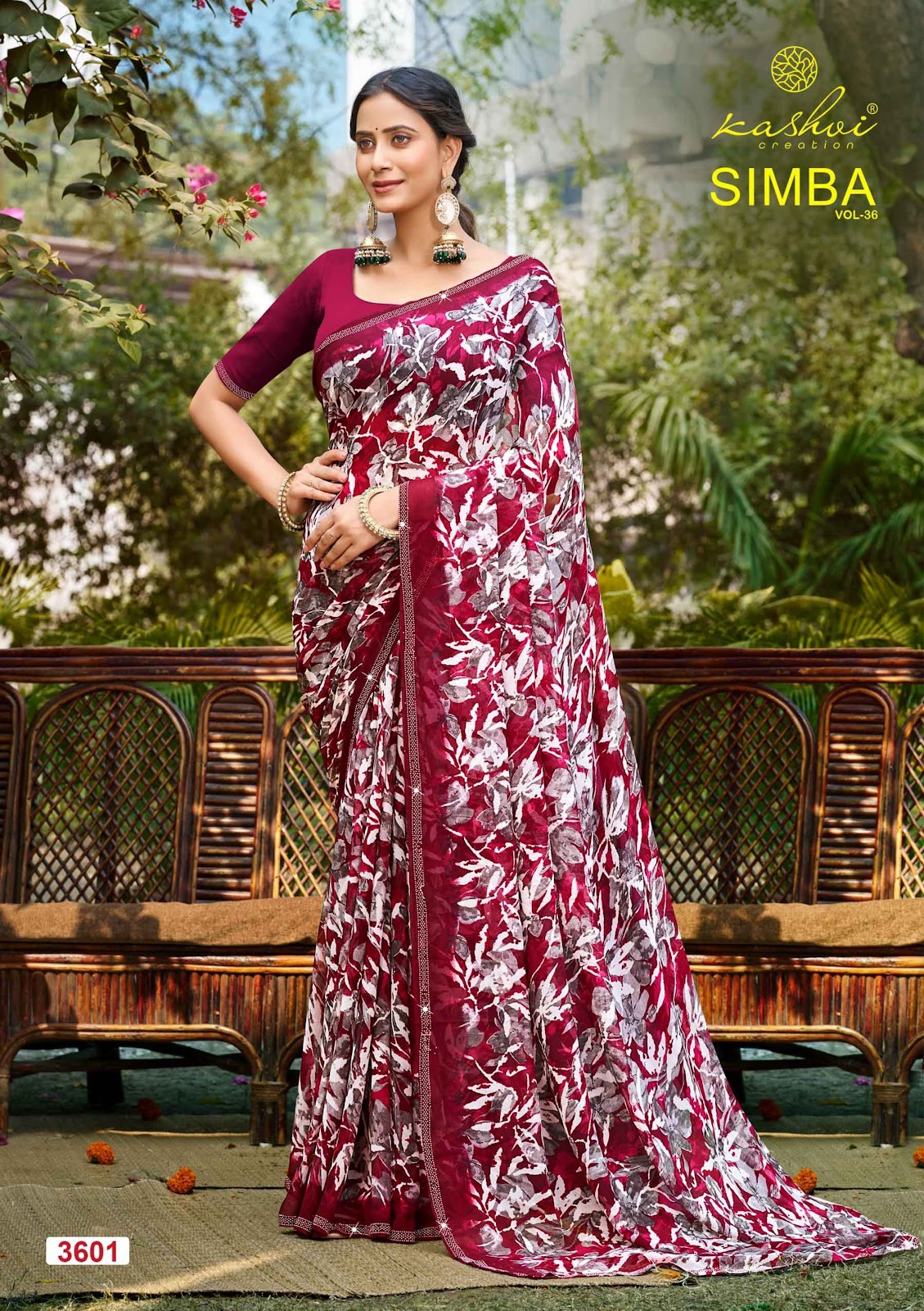 Simba Vol 36 Kashvi Creation Georgette Sarees Supplier Gujarat