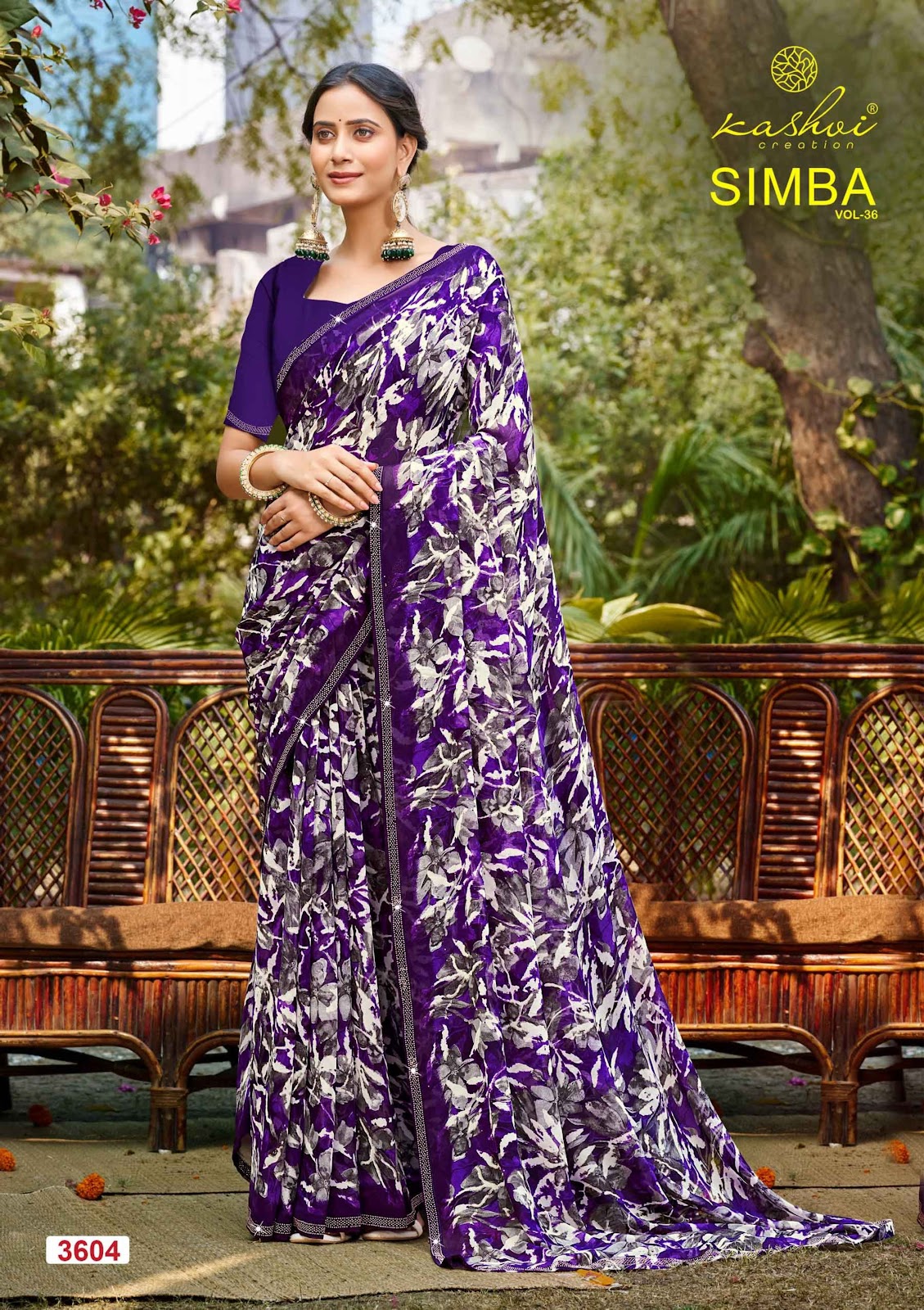 Simba Vol 36 Kashvi Creation Georgette Sarees Supplier Gujarat