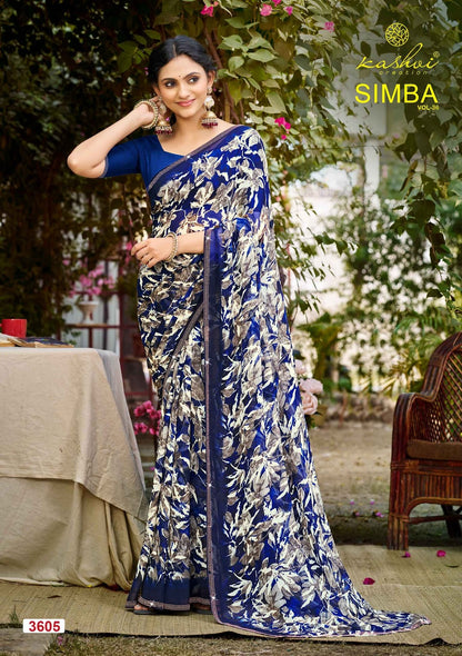 Simba Vol 36 Kashvi Creation Georgette Sarees Supplier Gujarat