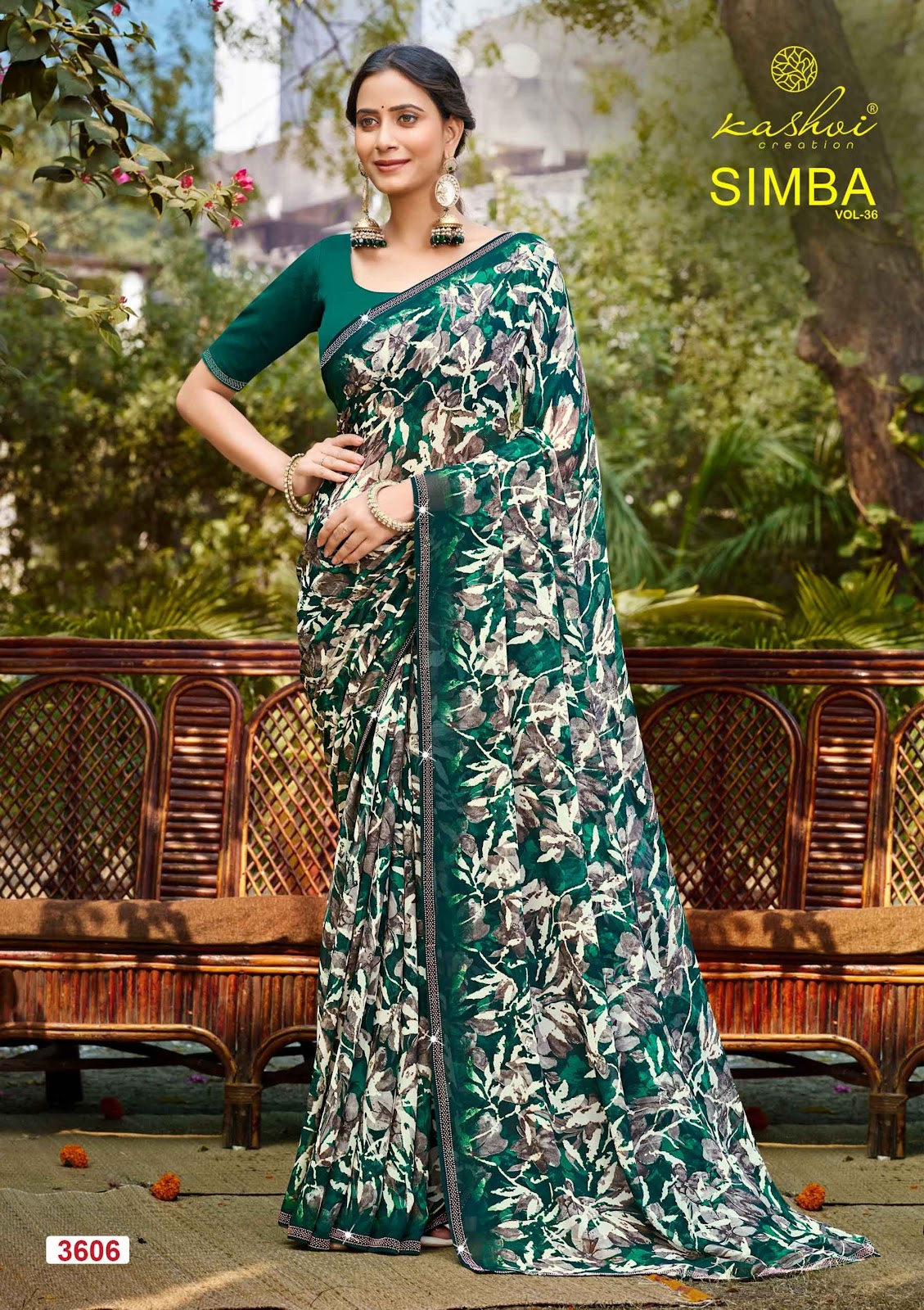 Simba Vol 36 Kashvi Creation Georgette Sarees Supplier Gujarat