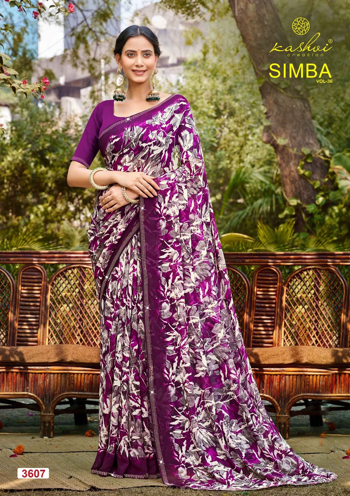 Simba Vol 36 Kashvi Creation Georgette Sarees Supplier Gujarat
