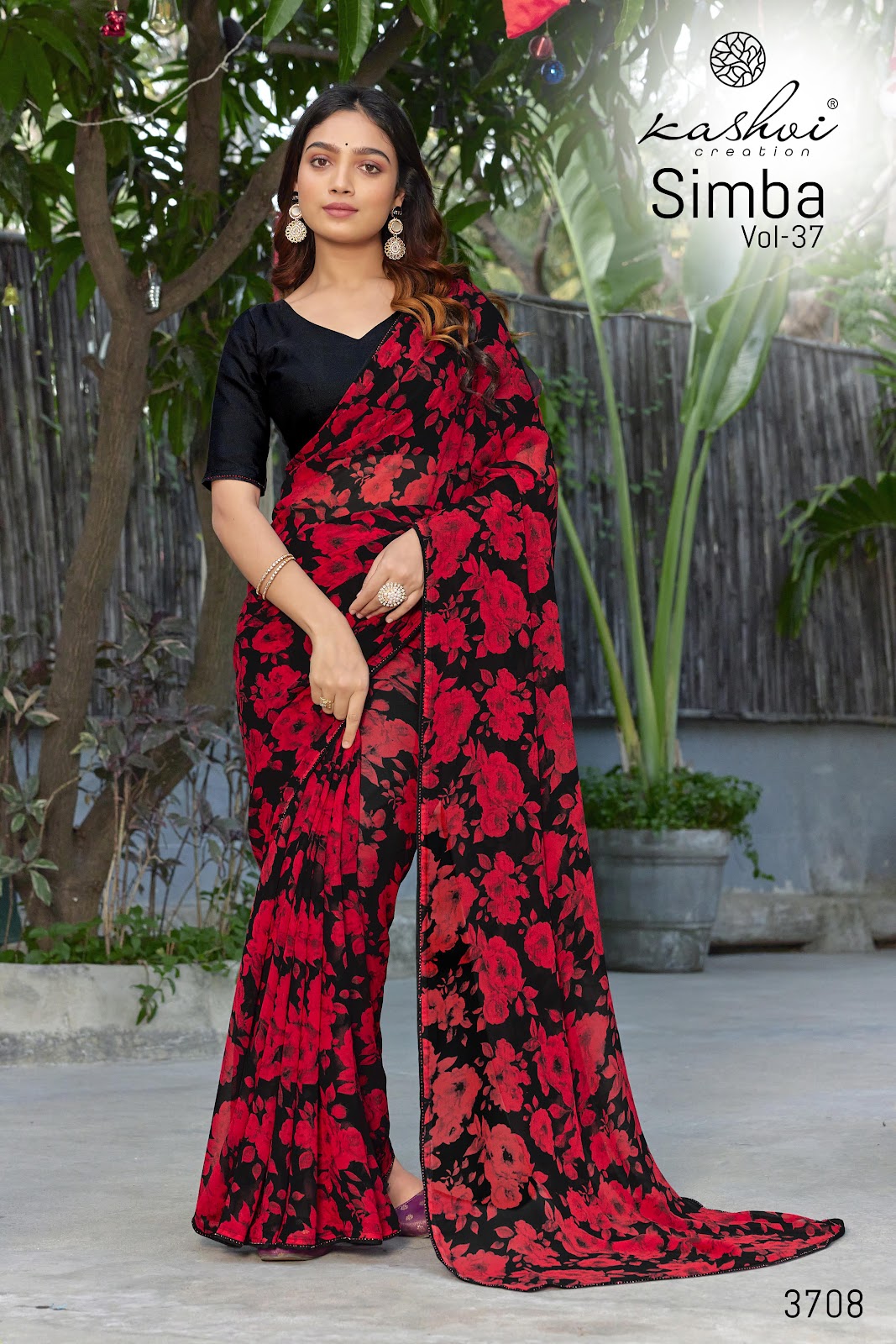 Simba Vol 37 Kashvi Creation Georgette Sarees Exporter Gujarat
