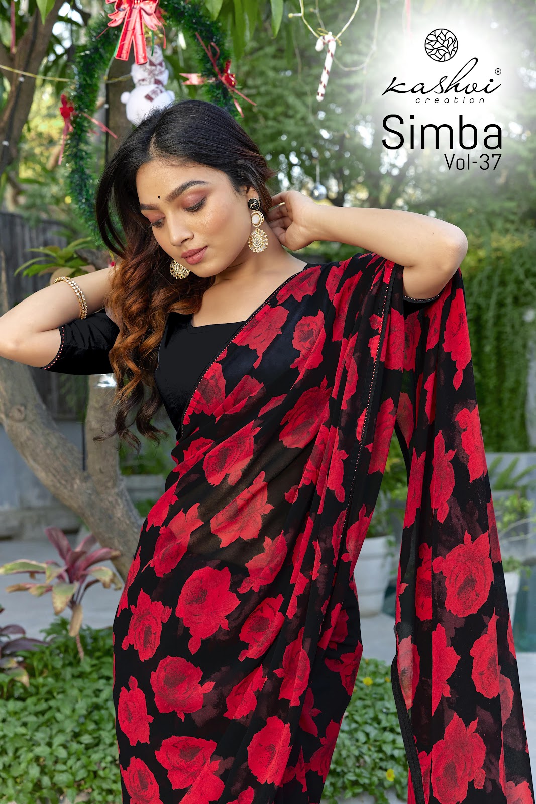 Simba Vol 37 Kashvi Creation Georgette Sarees Exporter Gujarat