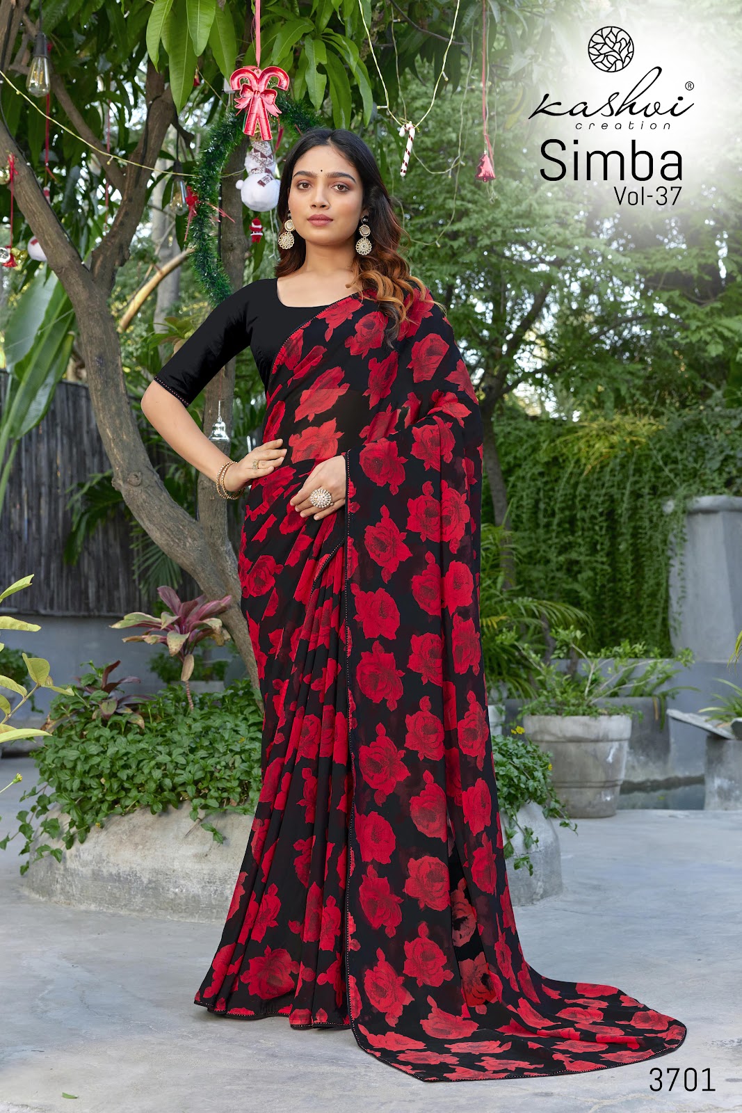 Simba Vol 37 Kashvi Creation Georgette Sarees Exporter Gujarat
