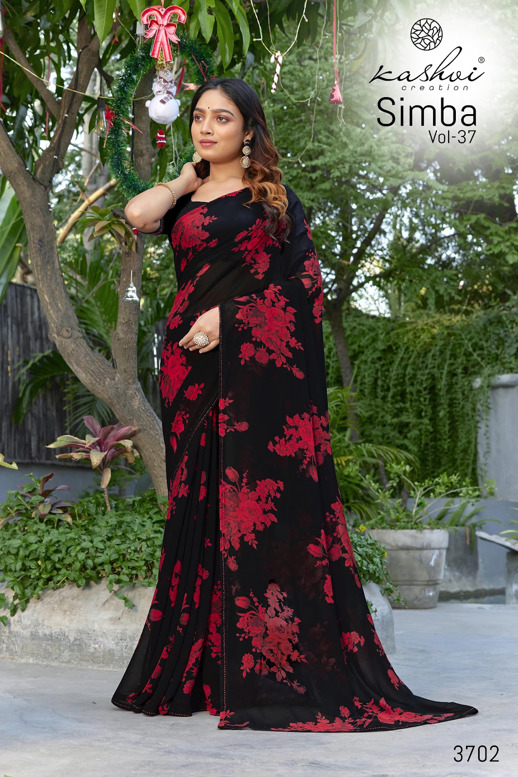 Simba Vol 37 Kashvi Creation Georgette Sarees Exporter Gujarat