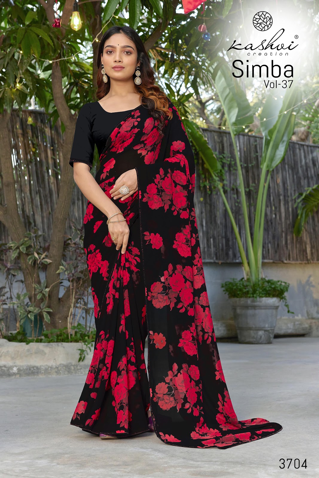 Simba Vol 37 Kashvi Creation Georgette Sarees Exporter Gujarat