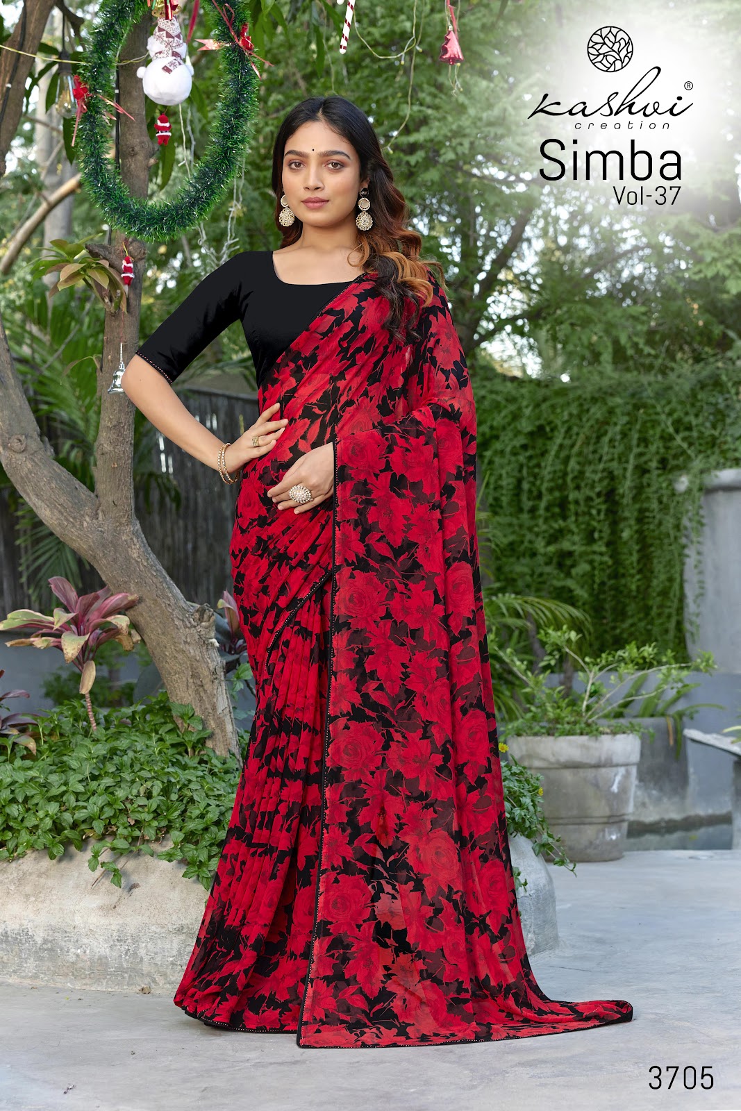 Simba Vol 37 Kashvi Creation Georgette Sarees Exporter Gujarat