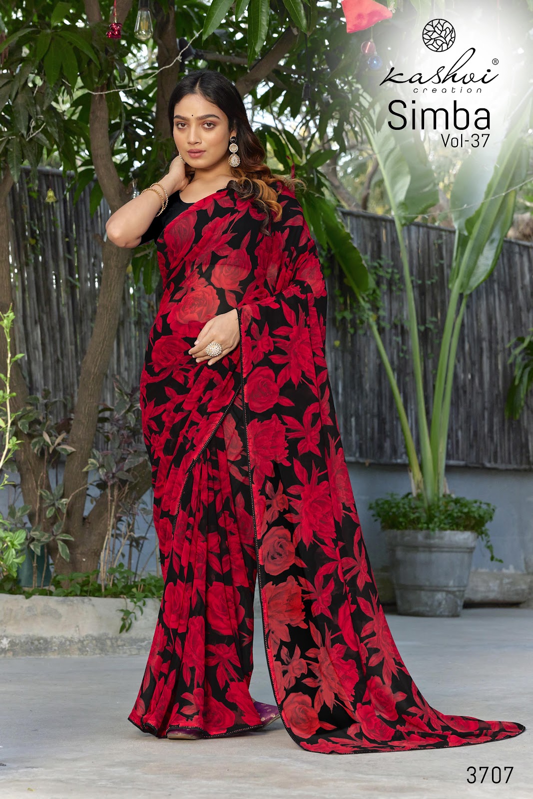 Simba Vol 37 Kashvi Creation Georgette Sarees Exporter Gujarat