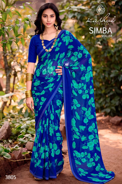 Simba Vol 38 Kashvi Creation Georgette Sarees Supplier