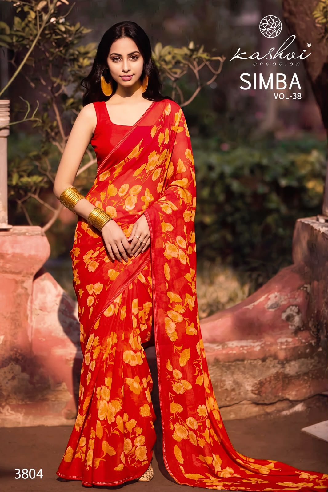 Simba Vol 38 Kashvi Creation Georgette Sarees Supplier