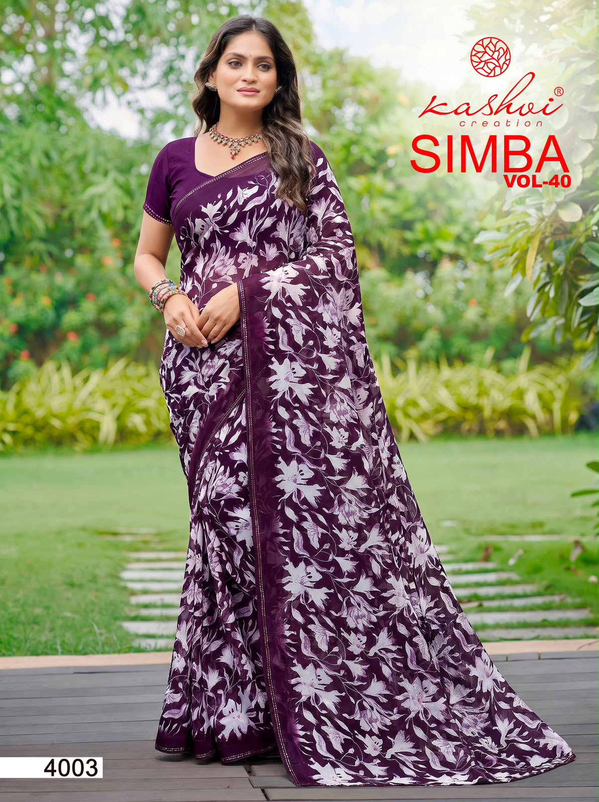 Simba Vol 40 Kashvi Creation Georgette Sarees Manufacturer Ahmedabad